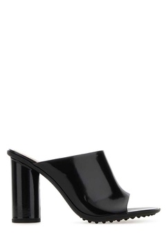 Bottega Veneta Woman Black Leather Atomic Mules