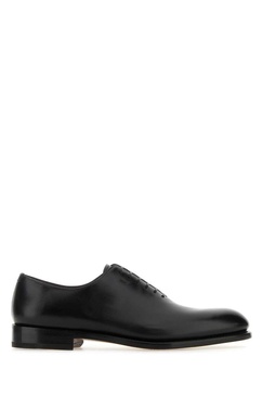 Salvatore Ferragamo Man Black Leather Angiolo Lace-Up Shoes