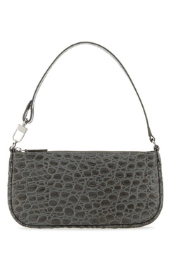 Dove Grey Leather Rachel Shoulder Bag