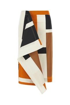 Fendi Maxi FF Printed Skirt