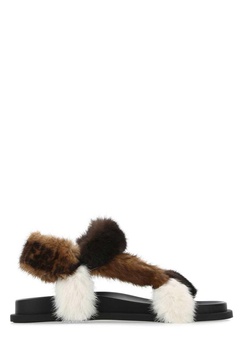 Fendi Woman Multicolor Mink Fendi Feel Sandals