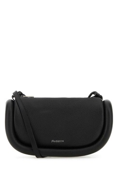 Jw Anderson Woman Black Leather The Bumper 12 Crossbody Bag