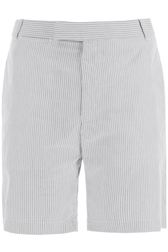 Striped Cotton Bermuda Shorts For Men