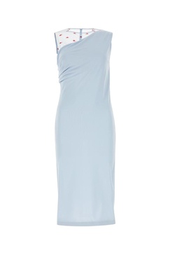 Givenchy 4G Tulle Sleeveless Draped Dress