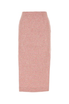 Alessandra Rich Slit-Detailed Tweed Midi Skirt