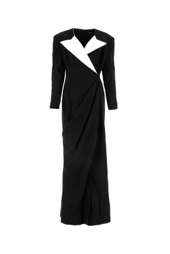 Balmain Structured Long Sleeved Maxi Dress