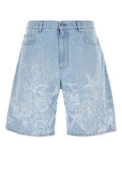 Versace Man Denim Bermuda Shorts