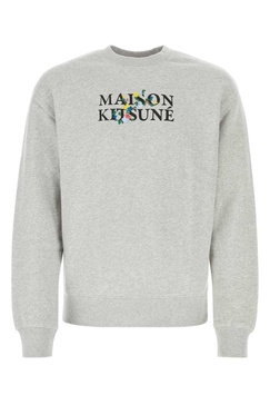 Melange grey cotton sweatshirt