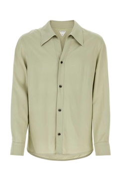 Bottega Veneta Man Sage Green Twill Shirt