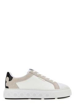 Two-tone Leather And Suede Ladybug Sneakers