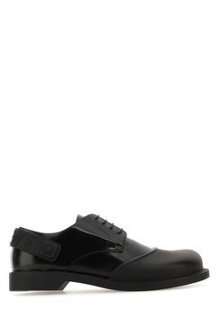 Black leather Terra lace-up shoes