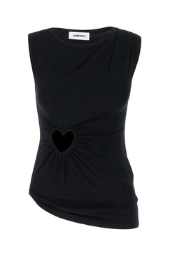 Black Stretch Viscose Top