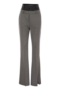 Sportmax Lince - Flare Trousers With Customised Double Belt