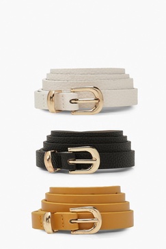 3 Pack Skinny Belt