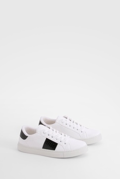 Croc Panel Flat Sneakers