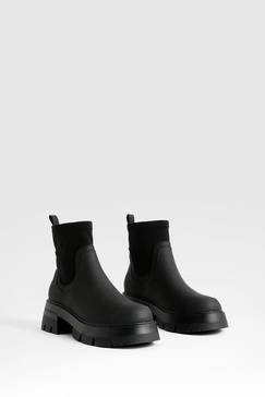 Wide Width Neoprene Panel Chelsea Boots