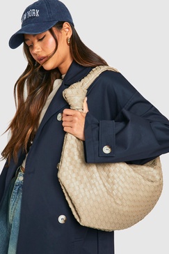 Woven Knot Oversized Shoulder Bag 