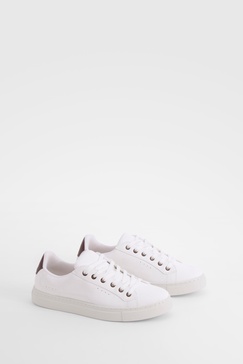 Contrast Panel Flat Sneakers