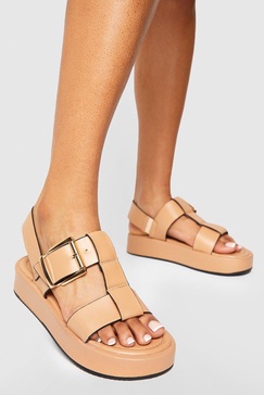 Chunky Flatform Buckle Sandals