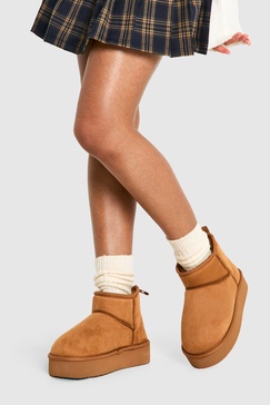 Platform Cozy Ankle Boots