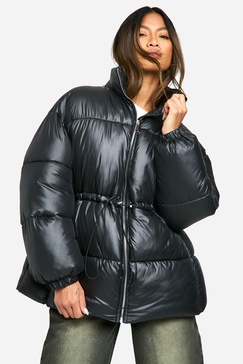 Synched Waist Puffer Jacket