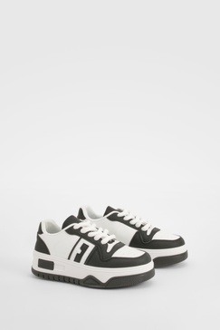 Jumbo Lace Paneled Chunky Sneakers