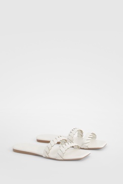 Wide Width Double Braid Mule Sandals