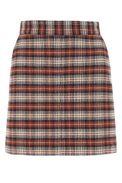 See By Chloé Check Pattern Zipped Skirt