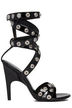 The Attico Cosmo Double Ankle Strap Press-Stud Detailed Sandals