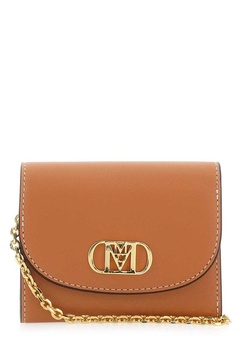 Mcm Unisex Caramel Leather Mini Mode Travia Wallet