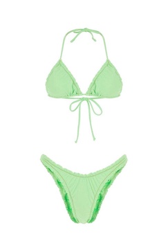 Reina Olga Guia Scrunch Detailed Triangle Bikini Set