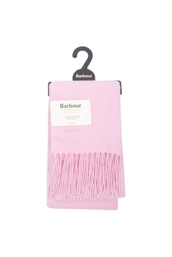 Barbour Logo Embroidered Fringed Scarf