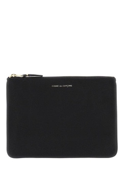 Comme des Garçons Wallet Logo Printed Zip-Up Pouch