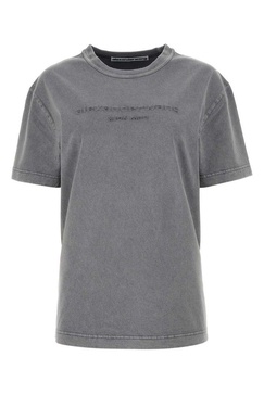 Alexander Wang Logo Embossed Crewneck T-Shirt