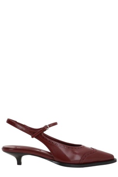 Miu Miu Pointed-Toe Slingback Pumps