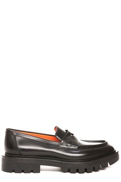 Santoni Round-Toe Slip-On Loafers