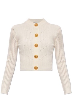 Balmain Cropped Knit Cardigan