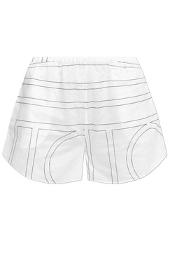 Totême Monogram-Embroidered Mid-Rise Shorts