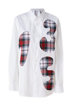 Comme des Garçons Shirt Number Patch-Detailed Buttoned Shirt