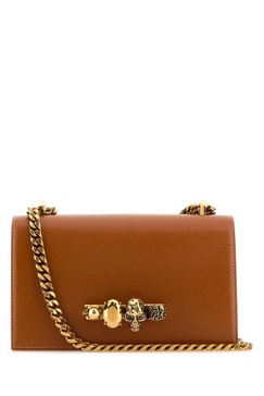 Alexander McQueen Four Ring Chain-Linked Shoulder Bag