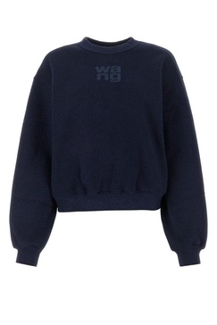 Alexander Wang Stacked Logo Crewneck Sweatshirt