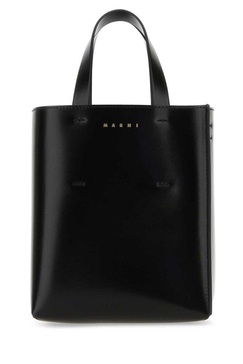 Marni Woman Black Leather Mini Museo Handbag