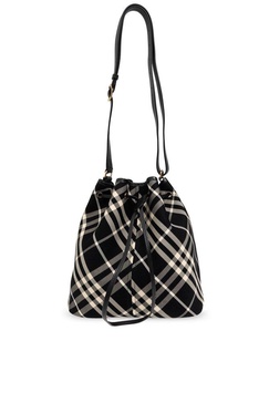 Burberry Medium Check Drawstring Bucket Bag