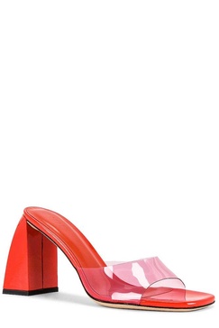 By Far Michelle Lipstick And Flame Patent Mules