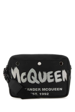 Alexander McQueen Logo Printed Zipped Camera Bag