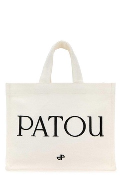 Patou Logo Printed Small Top Handle Bag