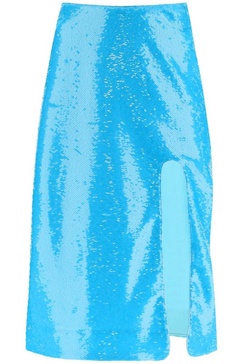 Ganni Sequin Cut-Out Midi Skirt