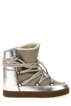 Isabel Marant Nowles Lace-Up Wedge Boots