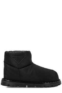 logo-appliqué padded ankle boots