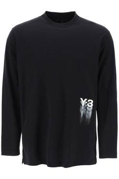 Y 3 Long Sleeved T Shirt With Logo Print